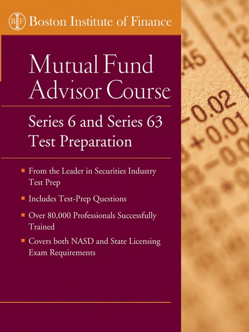 Cover image for The Boston Institute of Finance Mutual Fund Advisor Course